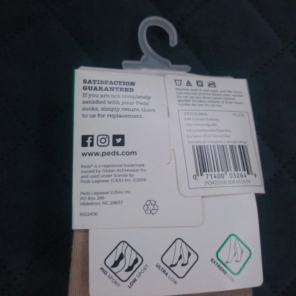 Peds extreme low socks‎ Size 5-10